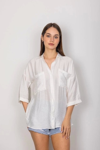 Cepli Salaş Gömlek T1010 Beyaz