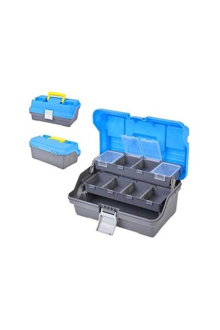 Pazly Geniş Bölmeli Balıkçılık Kutusu - 32x19x14.5cm, Mavi Abs, Büyük Kapasite, Olta Ekipmanları İçin