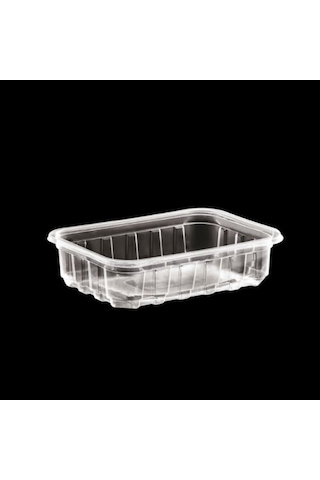250 Gr Kapaksız Şarküteri Kasesi 100 Lü Şeffaf Dikdörtgen Meze Ve Salata Kabı Siyah