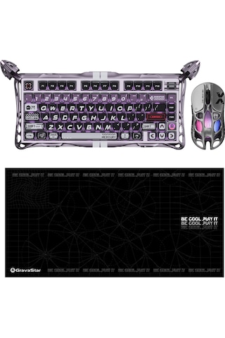 Gravastar V75 Pro Manyetik Kablolu Gaming Klavye, Xpro Kablosuz Optik Mouse Ve Mousepad Oyuncu Seti, Optik