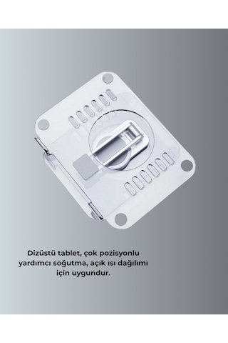 Katlanabilir - 315 - Tablet Standı Ayarlanabilir Kaymaz - Kmrsfres - Şeffaf Tasarım