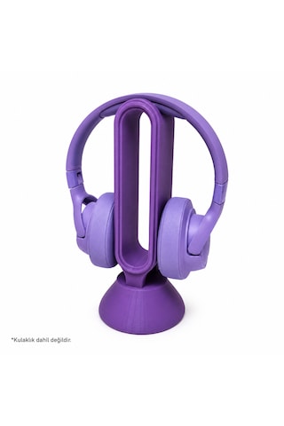 24 Cm Mor 3d Baskı Kulaklık Standı Masaüstü Kulaklık Askılığı Ve Organizer