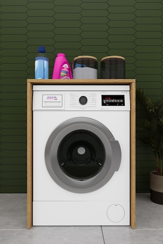 Lüks Çamaşır Makinesi Dolabı %100 Mdf Çamaşır Kurutma Banyo Dolabı Bd07 Karına