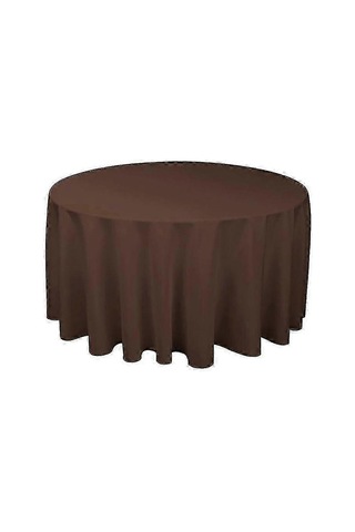 Düğün Partisi İçin Beyaz, Siyah, Kırmızı, Mavi, Altın, Çap 180 Cm, Gümüş Polyester Yuvarlak Masa Örtüsü Diğer