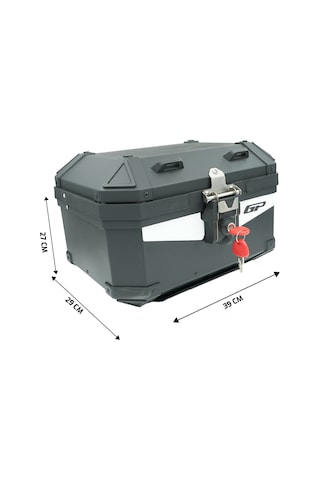 Gp Kompozit Base Universal 27 Lt Alüminyum Motosiklet Çantası Siyah Diğer
