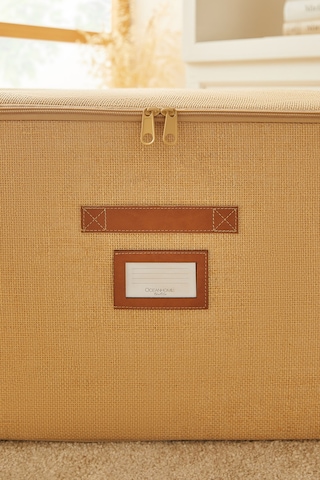 Ocean Home Textile 3'lü Jüt Destekli Kutu Hurç Set 48 X 40 X 30 Cm Bej