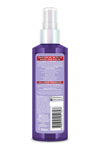 Elseve Sarı Saç Kurtarıcı Turunculaşma Karşıtı Mor Saç Spreyi 150 ML