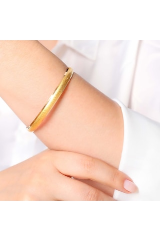 51 Tuğrul Altın 9 Gr Gram 6 Mm 22 Ayar İşçiliksiz Bilezik Tb0009.00