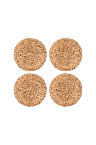 Ulzyvf Yuvarlak Su Servisi Renk Rattan Masa Kabağı Dokuma Dokuma Doğal Birincil Amerikan Adet 4 Rs Diğer