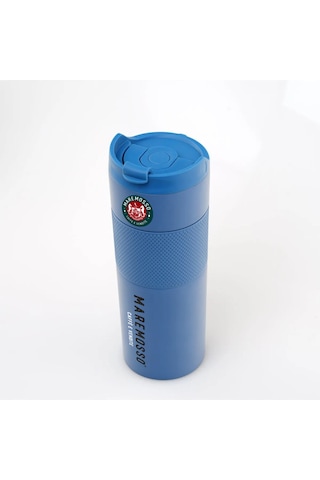 French Press Paslanmaz Çelik Termos Mavi 450 Ml. Mavi