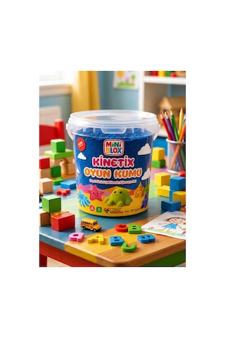 Doğal Kinetik Oyun Kumu 500gr Mavi Mavi Doğal Kinetik Oyun Kumu 500gr Mavi Mavi