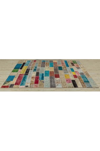El Yapımı Patchwork Benzersiz Halı 160 X 230 Cm 5052