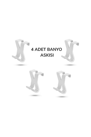 Buffer Pratik Kolay Taşımabilir Havlupan 2 Kancalı Banyo Askı Beyaz