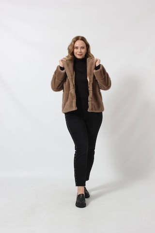 Moda Berray 3260 Vizon Suni Kürk Kısa Kaban Vizon