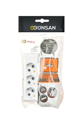 Günsan  Üçlü Çocuk Korumalı Topraklı Grup Priz 5 Metre