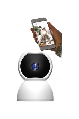Thentech Tavana Duvara Sabitlenebilir Masaüstü Kullanılabilir Ip Kamera 360 Derece Dönen Wıfı Güvenlik Kamera