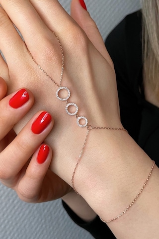 925 Ayar Gümüş Rose Dizi Halkalar Şahmeran - 45099401 Rose Gold