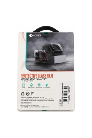 Djı Osmo Action 6 Uyumlu Kolay Uygulama Aparatlı 9h Cam Koruyucu Seti Ön Ekran + Arka Ekran + Lens Şeffaf