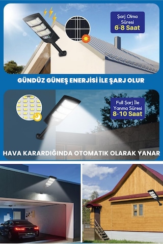 Technojet Solar 144 Led Güneş Enerjili Kumandalı Dış Mekan Hareket Sensörlü Bahçe Aydınlatma