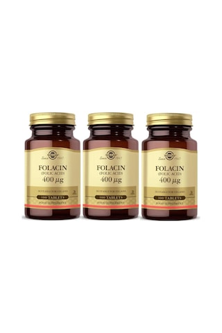 Solgar Folic Acid 400 Mcg 100 Tablet 3 Adet