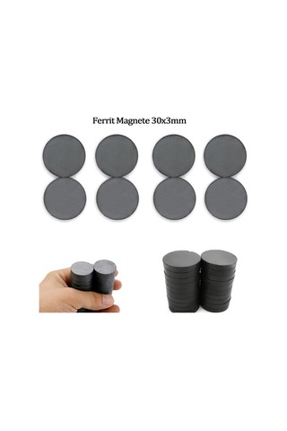 30x3 Mm Yuvarlak Dekoratif Süsleme Mıknatısı Kokulu Taş Nişan Kına Magneti 20 Adet