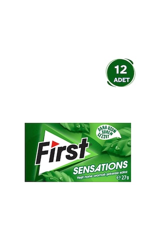 First Sensations Yeşil Nane Aromalı Sakız 12 x 27 G