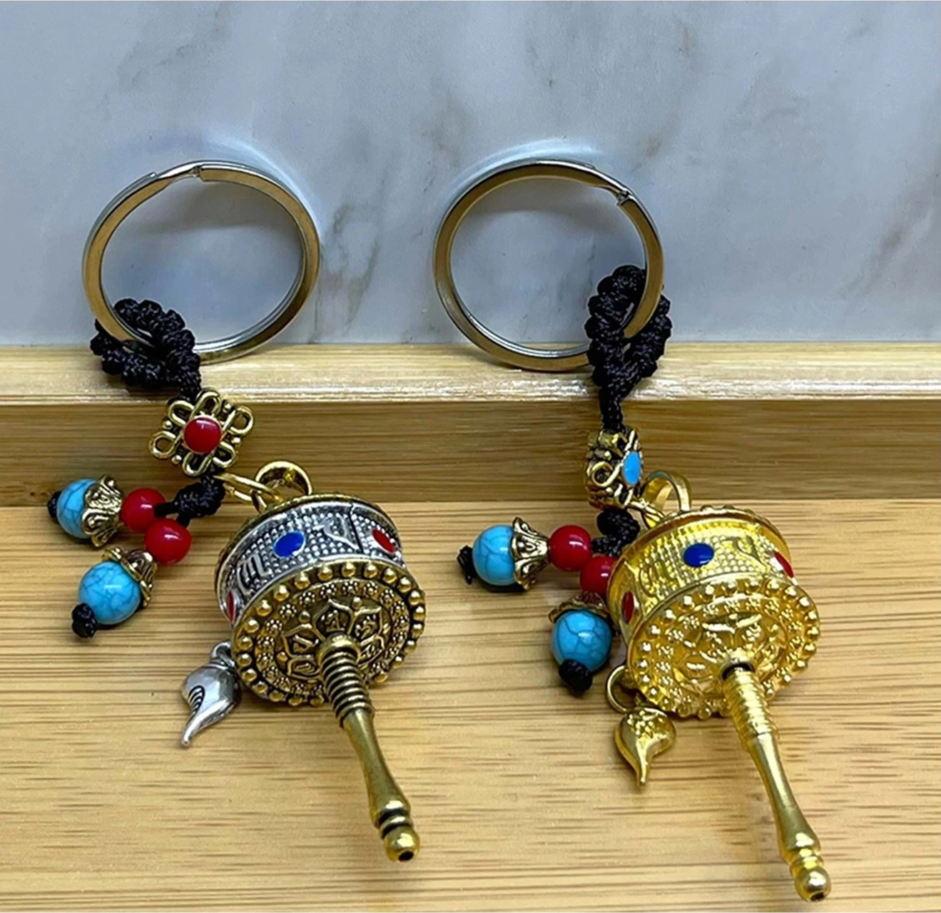 Feng Shui İyi Şanslar Çin Parası Servet Anahtarlık Araba Süs Feng Shui Şans Çarkı