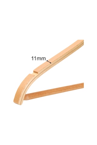 Nyn Ahşap Askı 8061 Barlı Gömlek Pantolon Askısı Naturel Renk 8 Adet