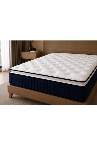 Blue Diamond Full Ortopedik Bonel Yaylı Yatak 27 Cm Tek Ve Çift Kişilik Beyaz