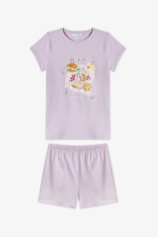 Penti Lila Kız Çocuk Picnic Pamuklu 2'li Pijama Takımı