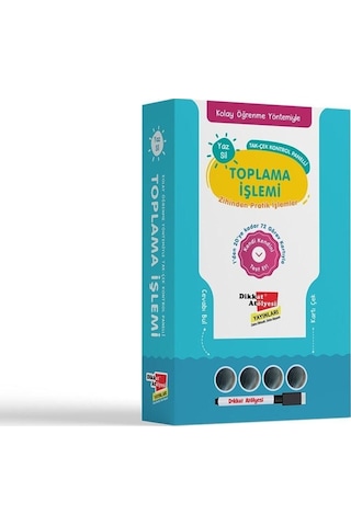 Kolay Öğrenme Yöntemiyle Yaz Sil Toplama İşlemi - Dikkat Atölyesi Yayınları