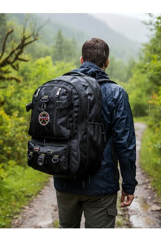 Bag Trend Bt Kamp Çantası,outdoor Çanta,dağcı,sırt Çantası,45+ Litre,geniş,su Geçirmez Kalın Kumaş, Siyah