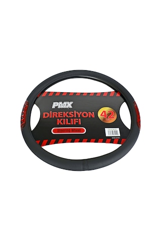 Pmx Geçmeli Direksiyon Kılıfı Fosforlu Siyah Kırmızı 42 Cm Teq-007bk/rd Kırmızı