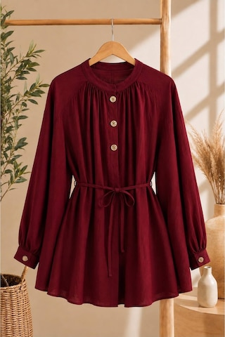 Miss Meliss Salaş Gömlek Bordo Bordo