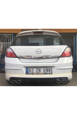 Opel Astra H Arka Tampon Eki Difüzörlü - 2004 - 2011 Boyasız Fiberglass