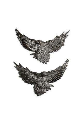 Kartal Arma Nikelaj Yapıştırma 2 Adet Sağ & Sol 14CmX9Cm