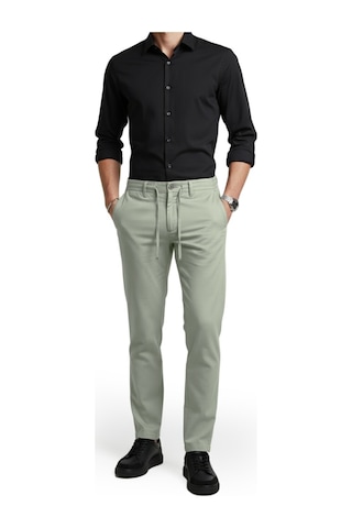 Deepsea Açık Yeşil Esnek Kumaş Slim Fit Beli Lastikli Günlük Spor Pantolon 2601070 Açık Yeşil