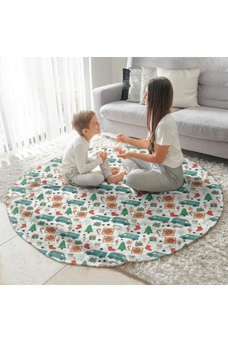 Noel Desenli 60 İnç Yuvarlak Flanel Battaniye, Yetişkin Ve Çocuk İçin, Yumuşak, Rahat Ve Hafif Noel Tesisat Vanı