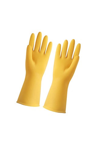 Yuntech01 Ev Temizliği Eldiveni İnce Oxford Lateks, Su Geçirmez Kaymaz, Yıkama Temizlik İçin Dayanıklı Esnek S Boyutu