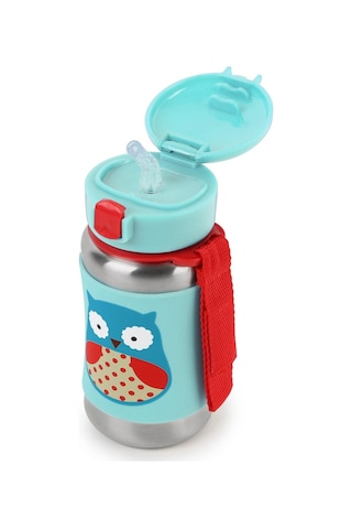Skip Hop Zoo Pipetli Paslanmaz Çelik Suluk 350 Ml Baykuş Baykuş
