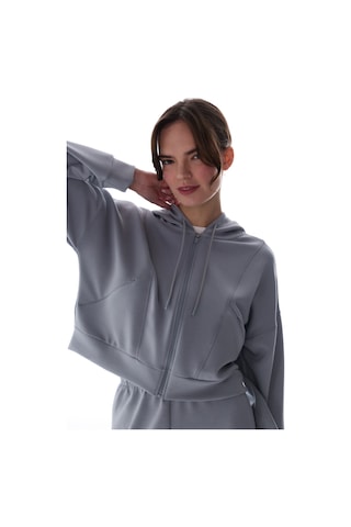 Penti Gri Silky Feel Fermuarlı Hoodie