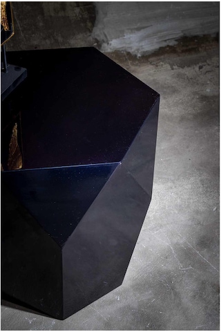 Avatar Yan Sehpa Koltuk Sehpası Metalik Boya Mor