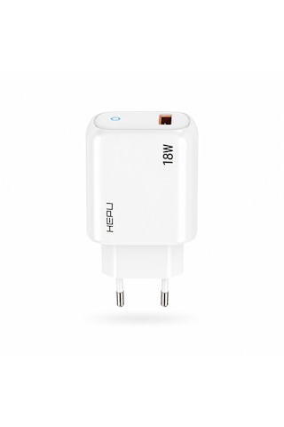 Hepu Hp-618 18w 3a Hızlı Şarj Adaptörü İos Uyumlu Lightning Kablo Dahil Qualcomm Quick Charge Destekli 18 W