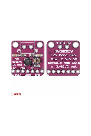 Max98357 I2s 5v 3w Ses Yükseltici Amfi Class D Dijital Ses Müzik Kuvvetlendirici Amfilikatör Dac