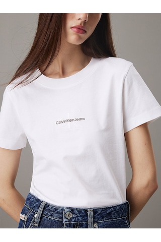 Calvin Klein Calvın Kleın Kadın T-shırt J20j223563-yaf J20j223563-yaf Beyaz Beyaz