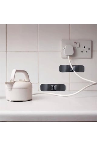 6& 39 Lı Pratik Kablo Toparlayıcı Yapışkanlı Klips Mutfak Air Fryer Kettle Kahve Tost Makinası