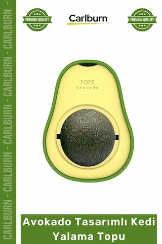 Petshop Kedi Otu Topu Doğal Diş Temizleyici Sağlıklı Eğitici Avokado Tasarımlı Kedi Yalama Topu