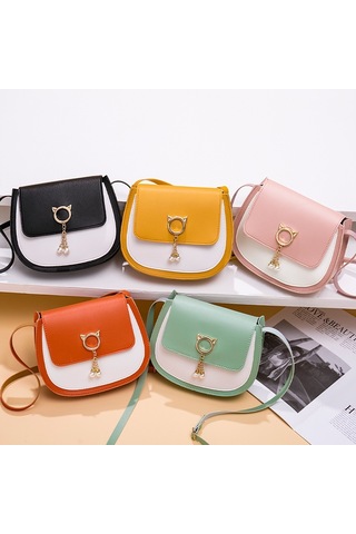 Jzcat Renk Bloklu Kadın Kemer Çantası - Yeşil