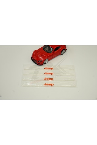 Jeep Logo Kapı Kenarı Koruma Şeffaf Kauçuk 3M Band New Style