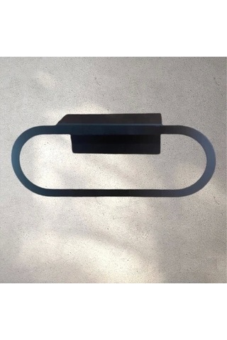 Lazer Kendinden Yapışkanlı Ve Vidalı Oval Havluluk Mat Siyah Çok Renkli